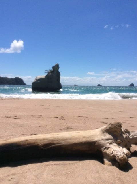 Cathedral Cove seen from the beach, Coromandel Peninsula