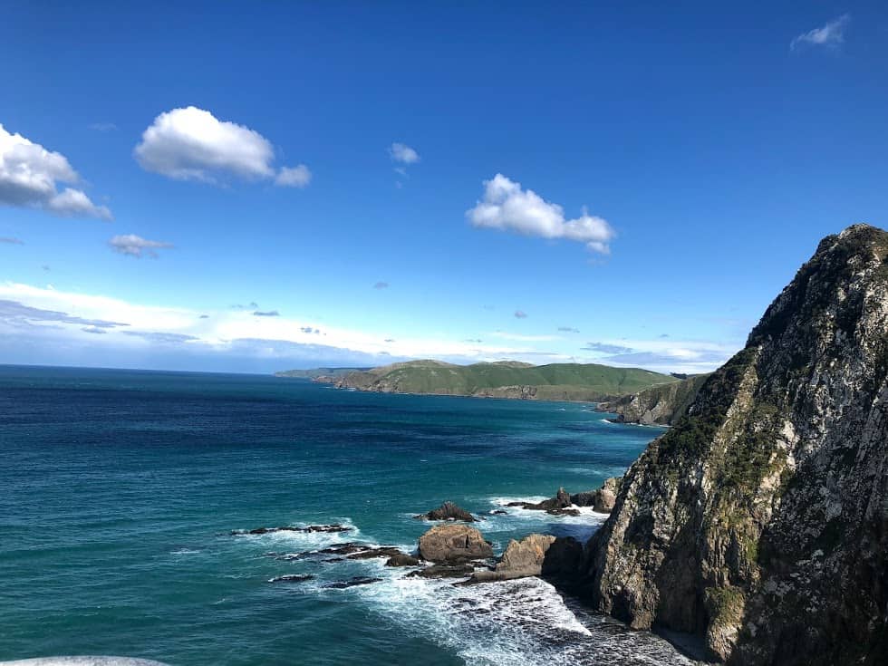 The Catlins coastline, which reminded us of Cornwall in England